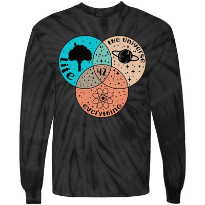 42 The Answer To Life Universe And Everything Astronomer Tie-Dye Long Sleeve Shirt