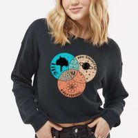 42 The Answer To Life Universe And Everything Astronomer Cropped Pullover Crew