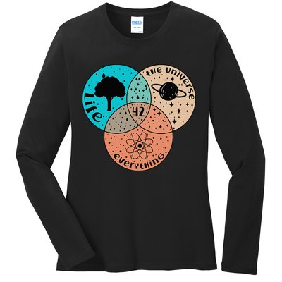 42 The Answer To Life Universe And Everything Astronomer Ladies Long Sleeve Shirt