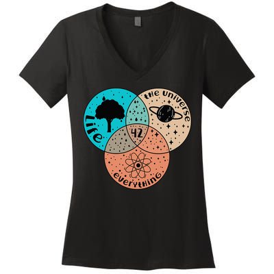 42 The Answer To Life Universe And Everything Astronomer Women's V-Neck T-Shirt