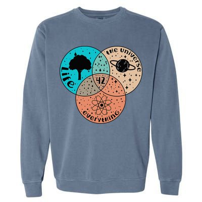 42 The Answer To Life Universe And Everything Astronomer Garment-Dyed Sweatshirt