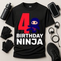 4th Birthday Ninja  Cooling Performance Crew T-Shirt