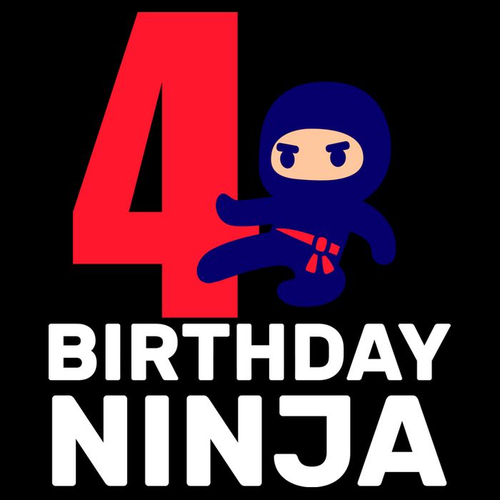 4th Birthday Ninja  Cooling Performance Crew T-Shirt