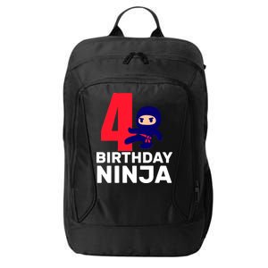 4th Birthday Ninja  City Backpack