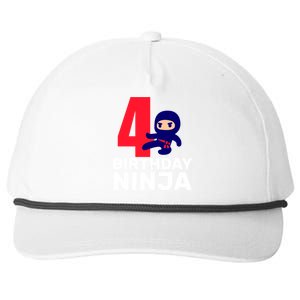 4th Birthday Ninja  Snapback Five-Panel Rope Hat