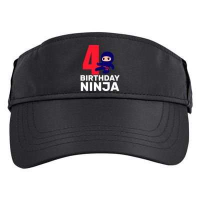 4th Birthday Ninja  Adult Drive Performance Visor