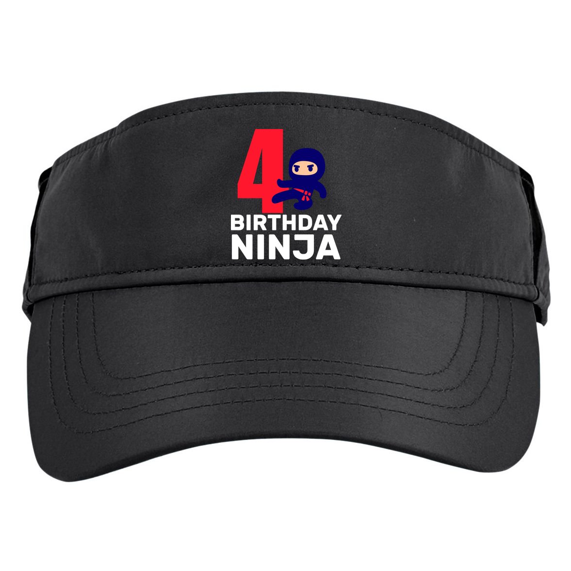4th Birthday Ninja  Adult Drive Performance Visor