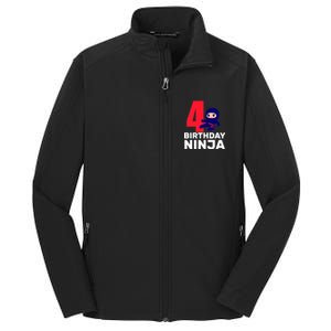 4th Birthday Ninja  Core Soft Shell Jacket