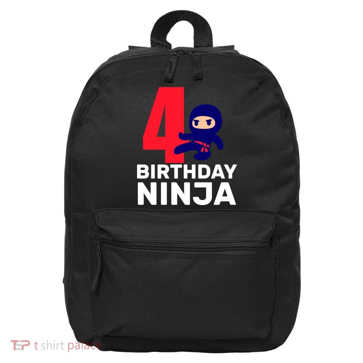 4th Birthday Ninja  16 in Basic Backpack
