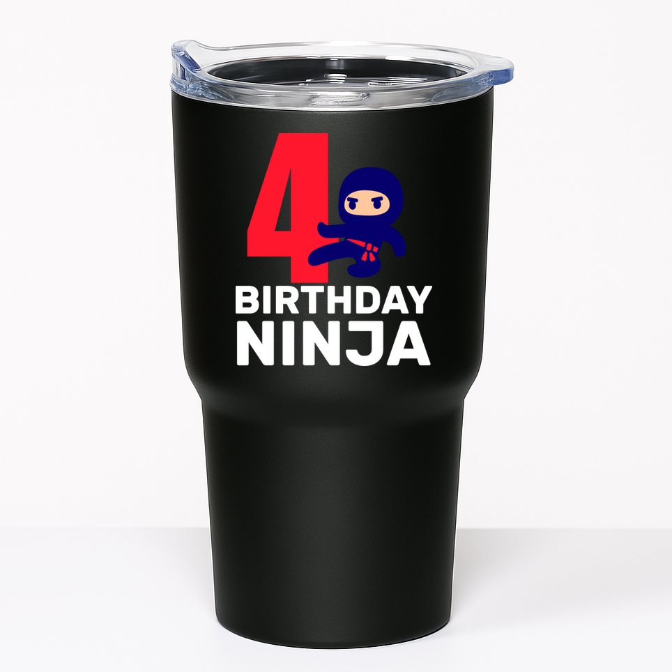 4th Birthday Ninja  Tumbler
