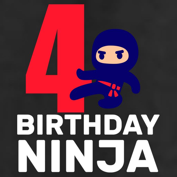 4th Birthday Ninja  25L Jumbo Tote