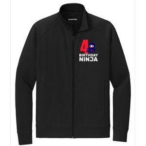 4th Birthday Ninja  Stretch Full-Zip Cadet Jacket