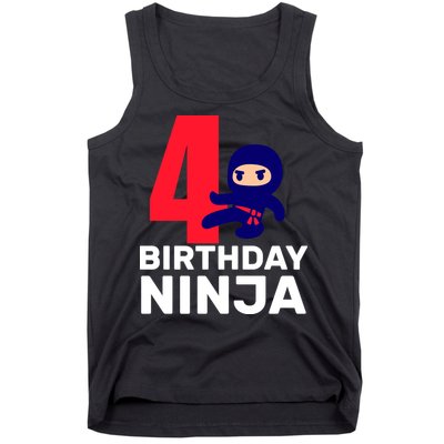 4th Birthday Ninja  Tank Top
