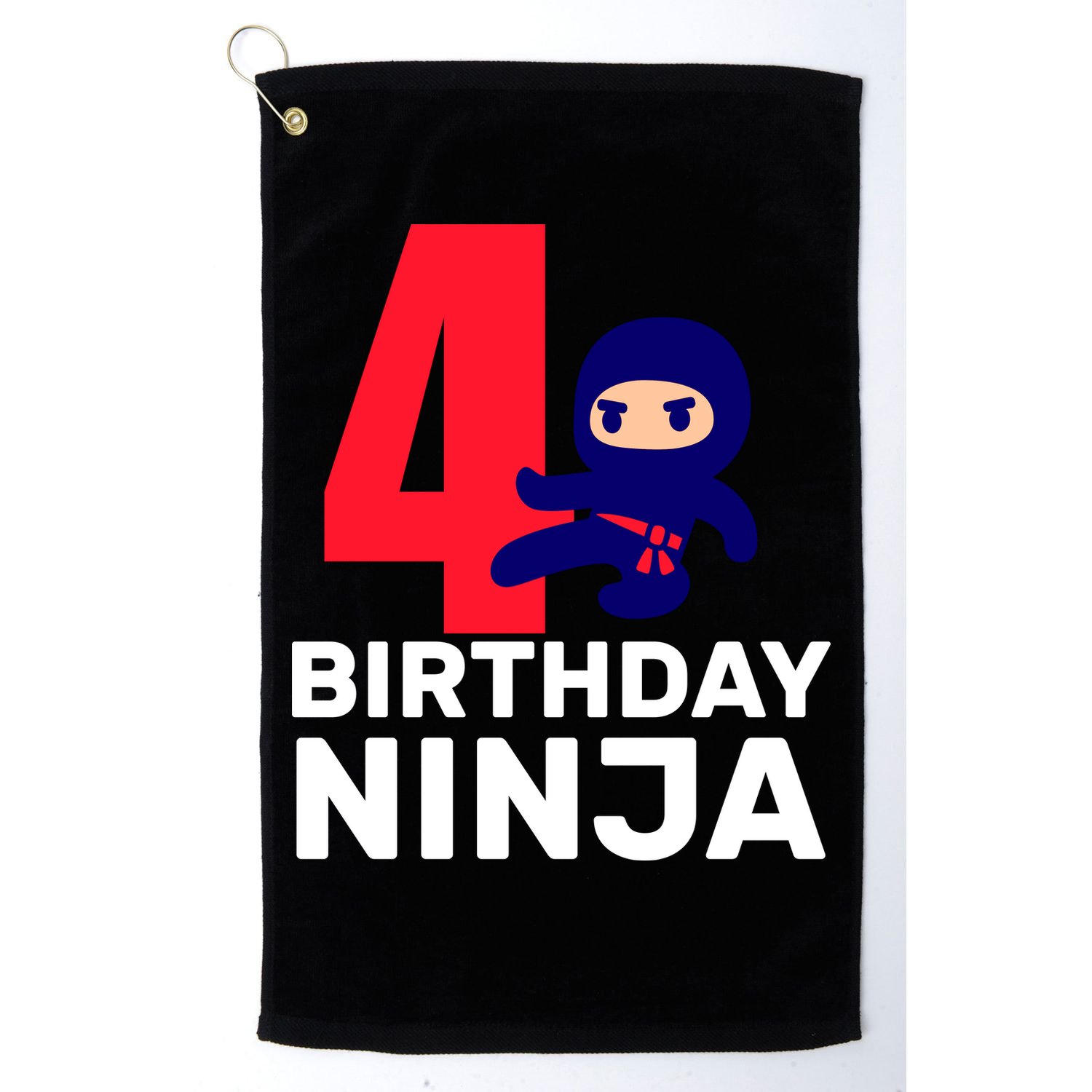 4th Birthday Ninja  Golf Towel