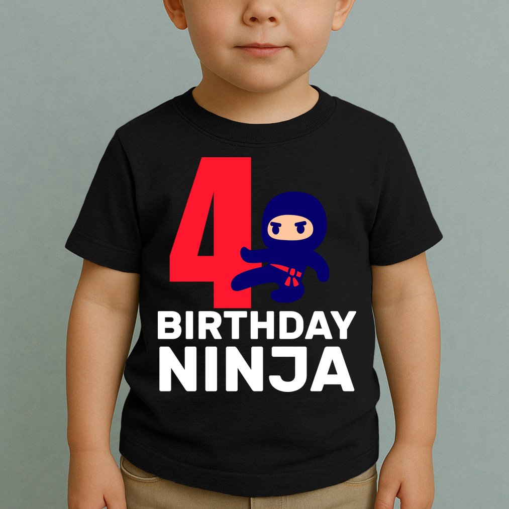 4th Birthday Ninja  Toddler T-Shirt