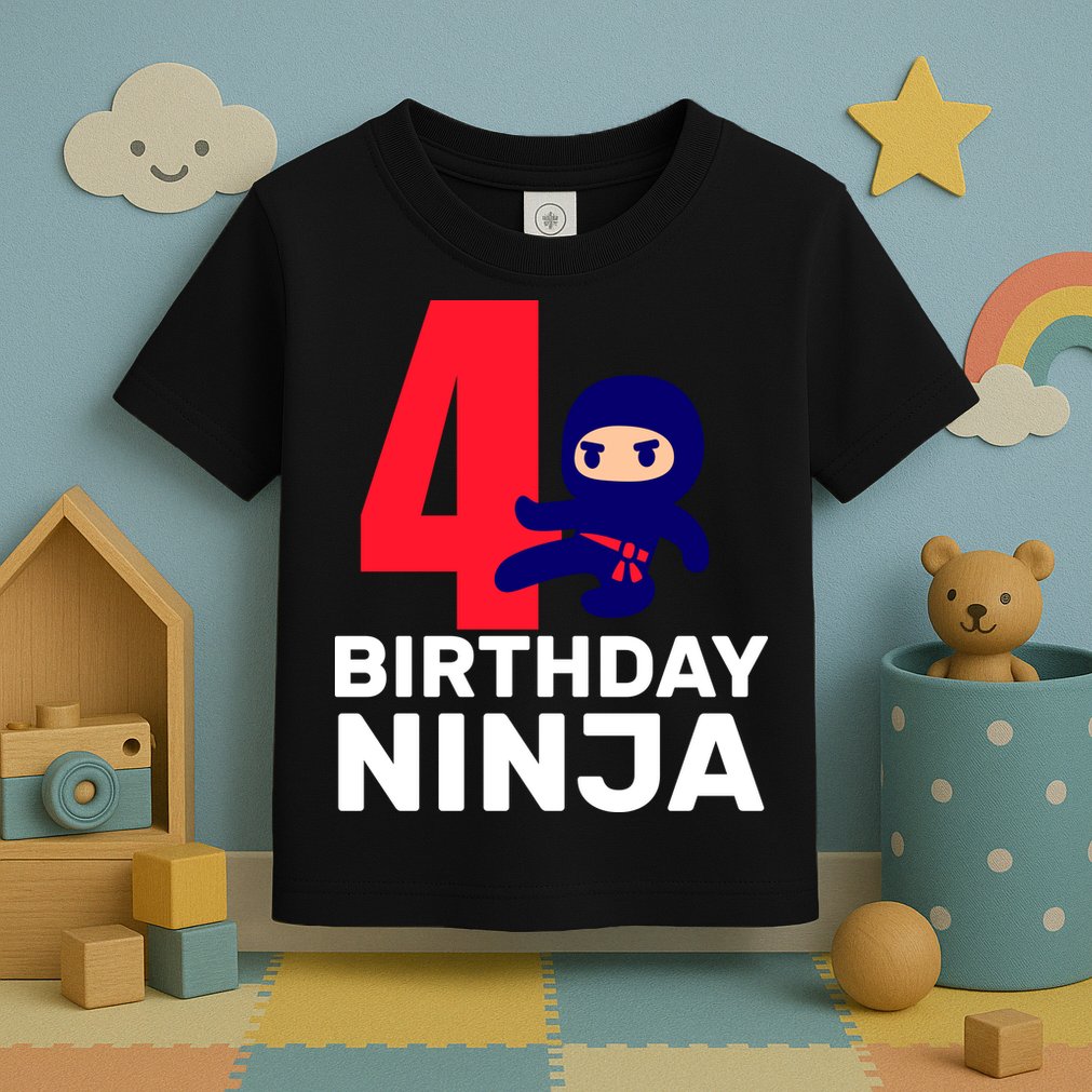 4th Birthday Ninja  Toddler T-Shirt