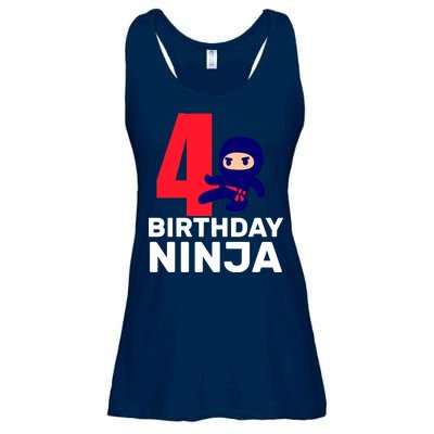 4th Birthday Ninja  Ladies Essential Flowy Tank