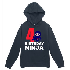 4th Birthday Ninja  Urban Pullover Hoodie