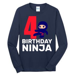 4th Birthday Ninja  Tall Long Sleeve T-Shirt