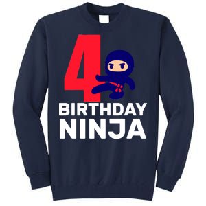 4th Birthday Ninja  Tall Sweatshirt