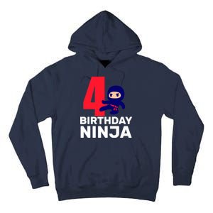 4th Birthday Ninja  Tall Hoodie