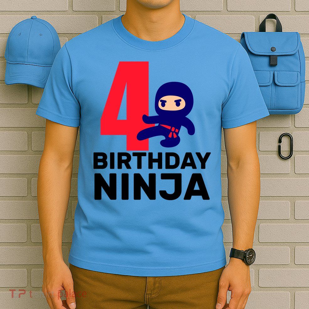 4th Birthday Ninja  T-Shirt