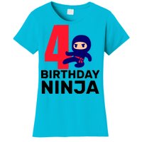 4th Birthday Ninja  Women's T-Shirt