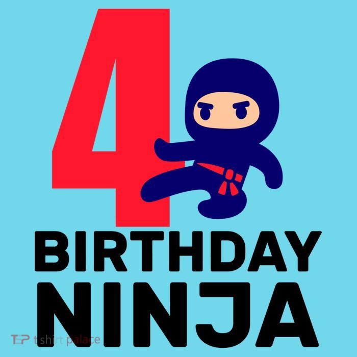 4th Birthday Ninja  Women's V-Neck T-Shirt