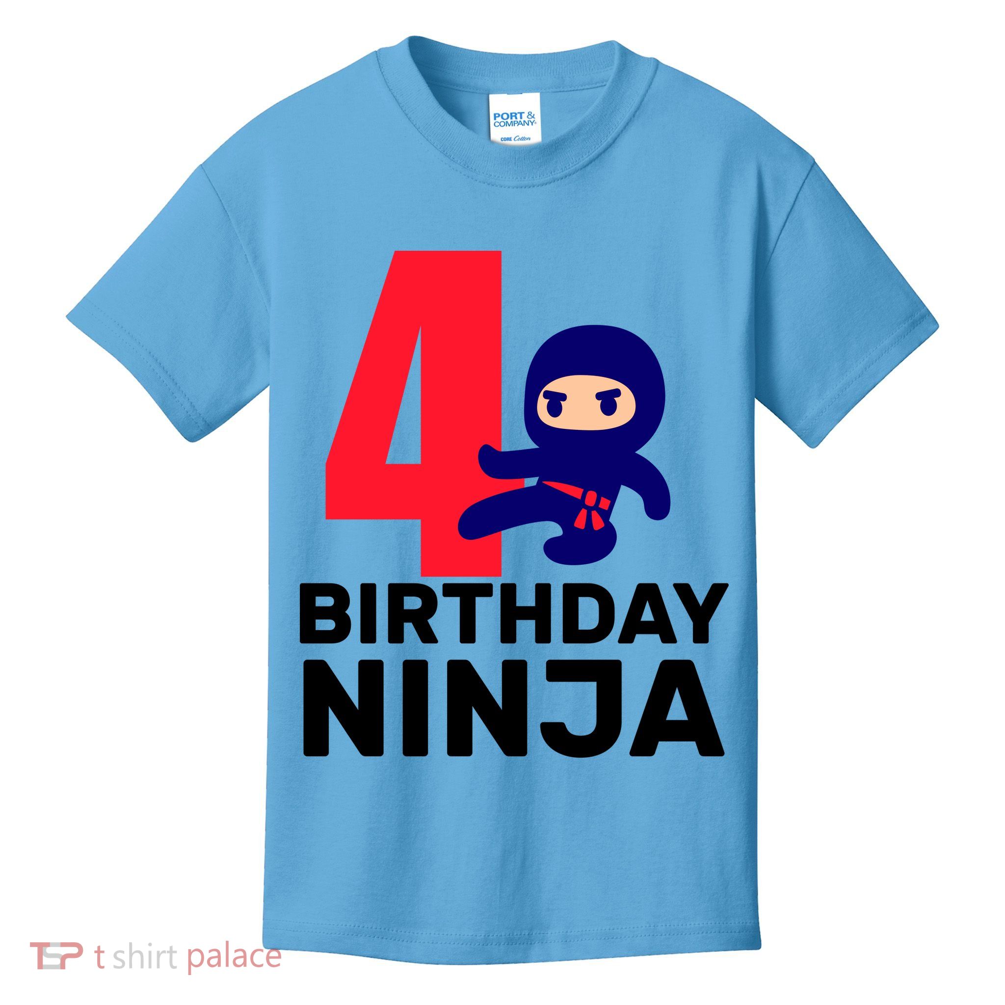4th Birthday Ninja  Kids T-Shirt