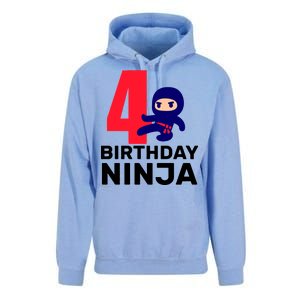 4th Birthday Ninja  Unisex Surf Hoodie