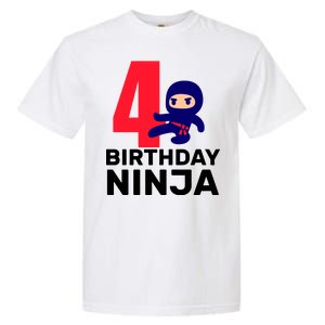 4th Birthday Ninja  Garment-Dyed Heavyweight T-Shirt