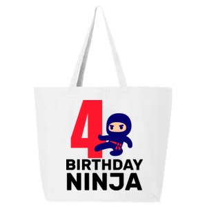 4th Birthday Ninja  25L Jumbo Tote