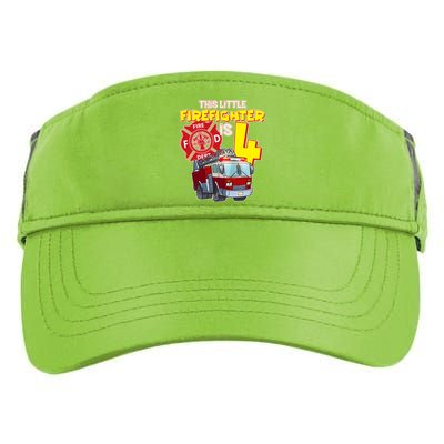 4th Birthday This Little Firefighter Is Four Adult Drive Performance Visor