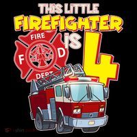 4th Birthday This Little Firefighter Is Four Impact Tech Backpack