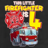 4th Birthday This Little Firefighter Is Four Hat