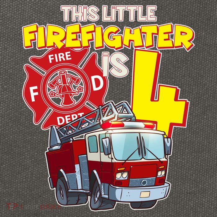 4th Birthday This Little Firefighter Is Four Cotton Canvas Backpack