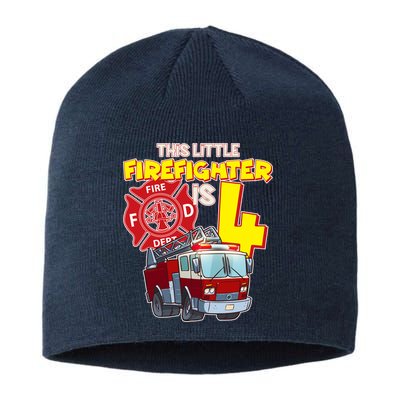 4th Birthday This Little Firefighter Is Four Sustainable Beanie