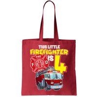 4th Birthday This Little Firefighter Is Four Bag