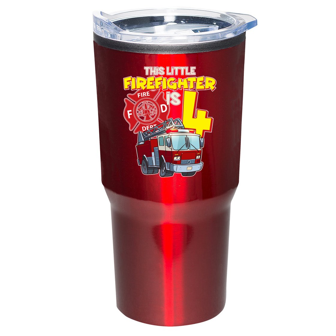 4th Birthday This Little Firefighter Is Four Tumbler