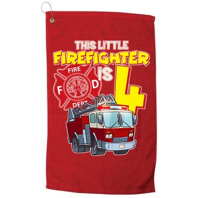 4th Birthday This Little Firefighter Is Four Golf Towel