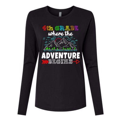 4th Grade Is Where The Adventure Begins  Womens Cotton Relaxed Long Sleeve T-Shirt