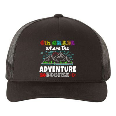 4th Grade Is Where The Adventure Begins  Yupoong Adult 5-Panel Trucker Hat