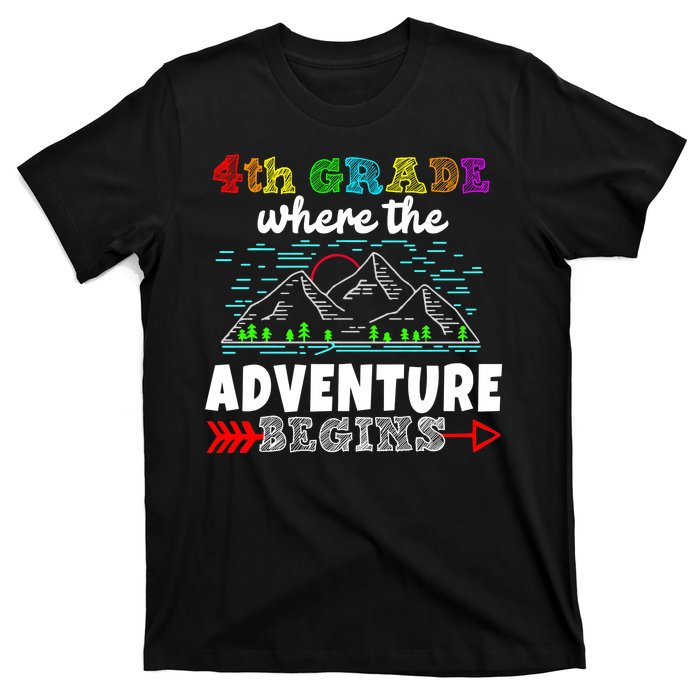 4th Grade Is Where The Adventure Begins  T-Shirt