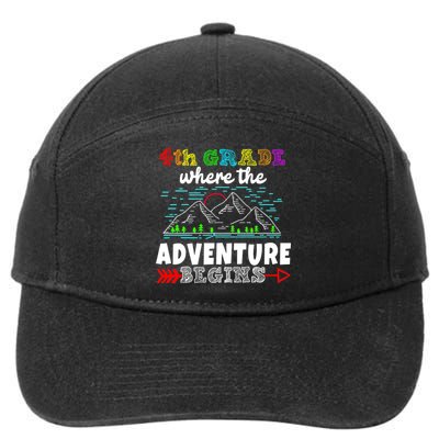 4th Grade Is Where The Adventure Begins  7-Panel Snapback Hat