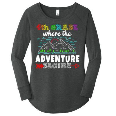 4th Grade Is Where The Adventure Begins  Women's Perfect Tri Tunic Long Sleeve Shirt