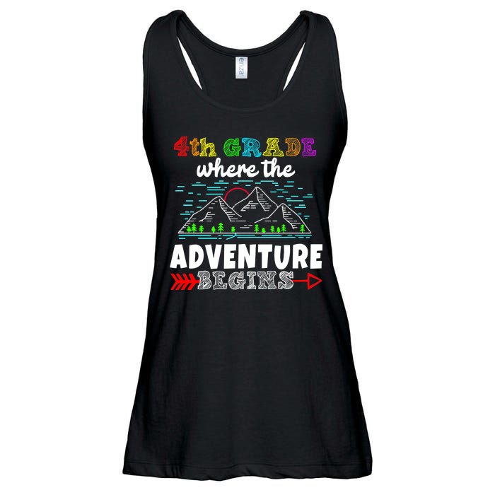 4th Grade Is Where The Adventure Begins  Ladies Essential Flowy Tank