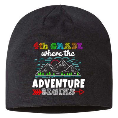 4th Grade Is Where The Adventure Begins  Sustainable Beanie