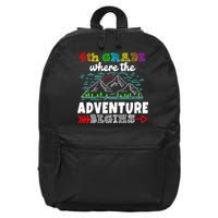 4th Grade Is Where The Adventure Begins  16 in Basic Backpack