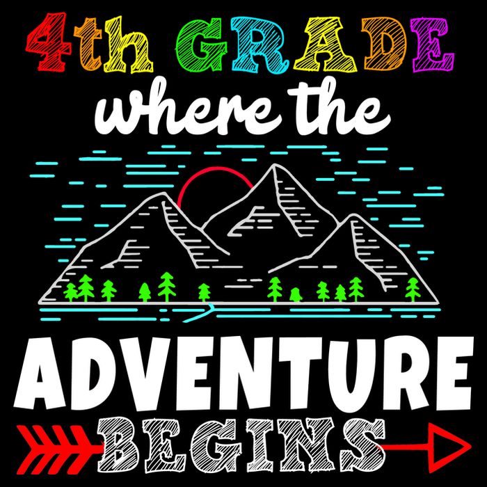 4th Grade Is Where The Adventure Begins  16 in Basic Backpack