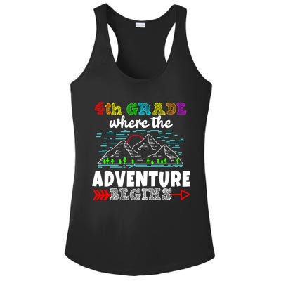 4th Grade Is Where The Adventure Begins  Ladies PosiCharge Competitor Racerback Tank